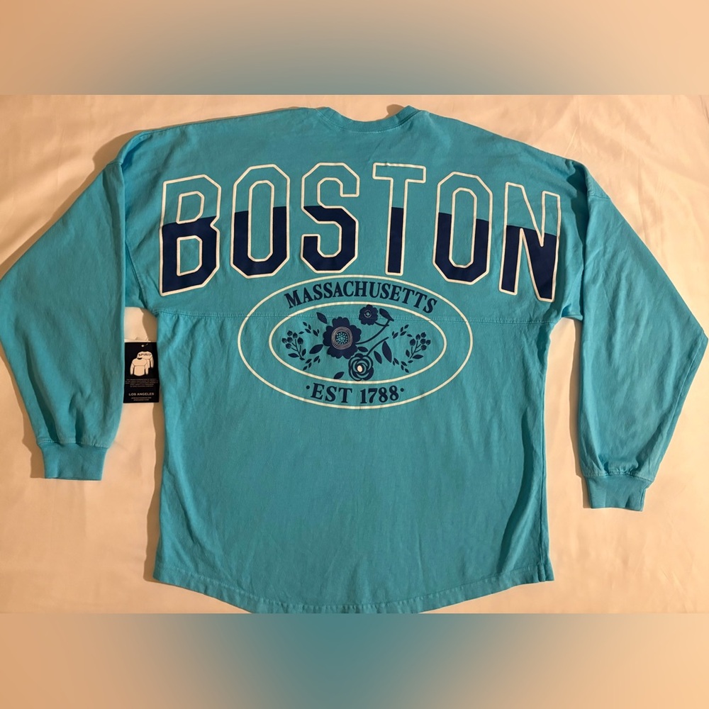 Spirit Jersey Women’s Size Medium Blue Boston Massachusetts 1788 New with Tags